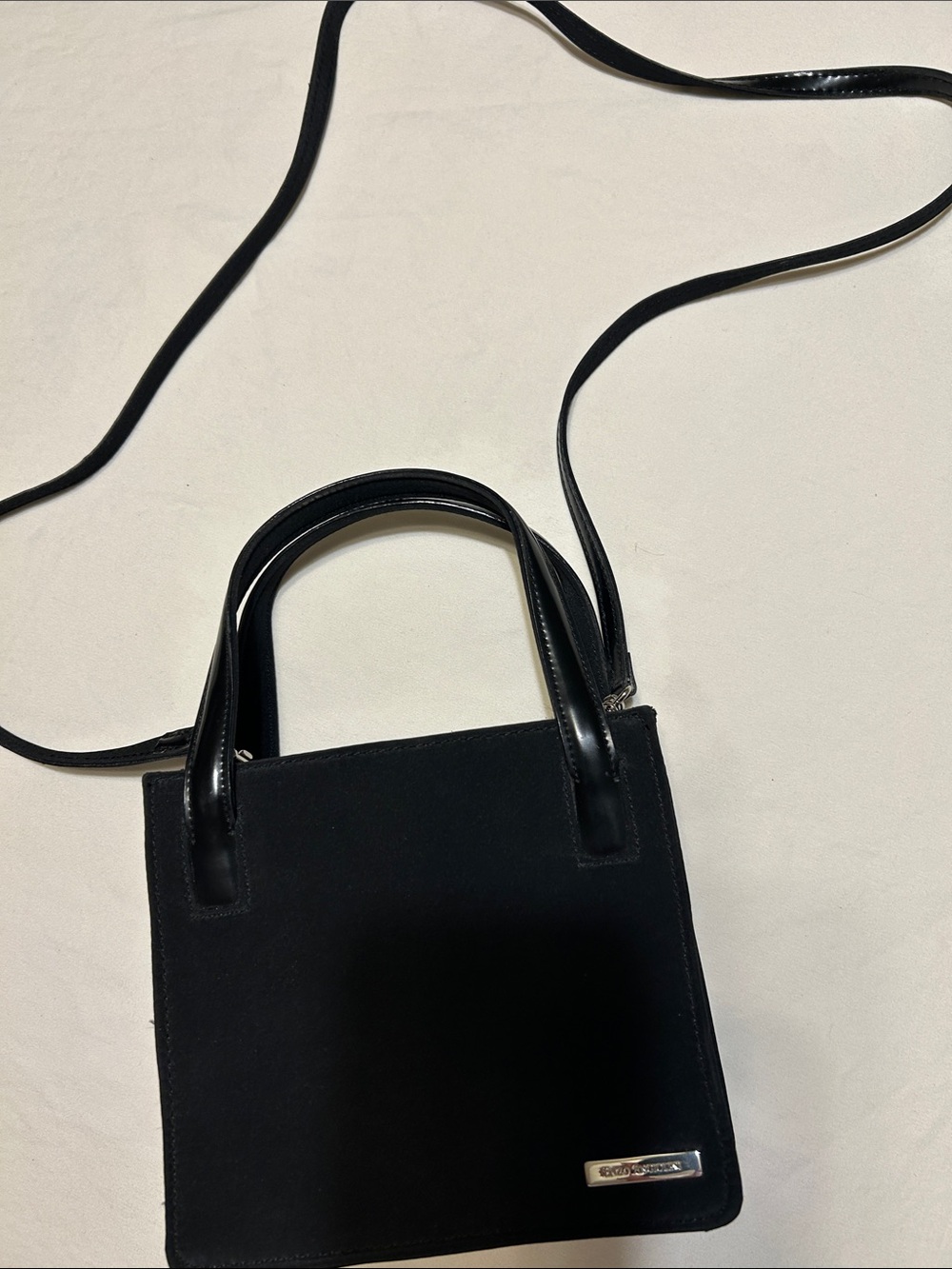 Enzo Angiolini Black Mini Tote with Crossbody Strap